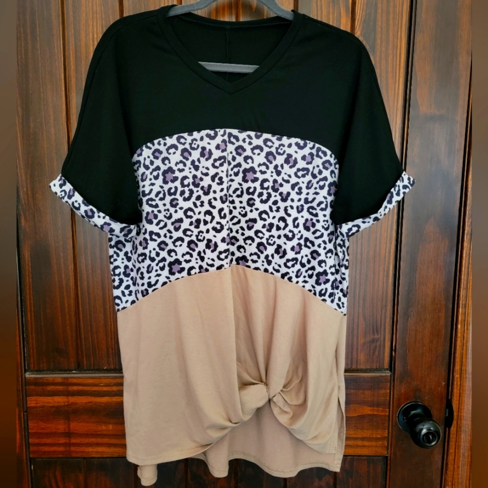 Boho animal print top